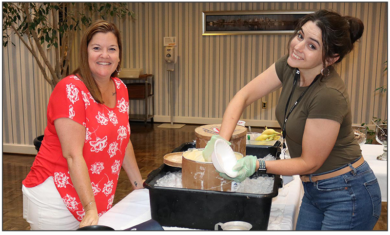 Illinois Mutual employees during an ice cream social fundraiser