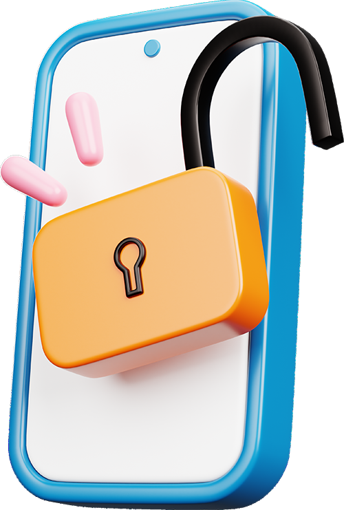 rop-phone image of a phone and a pad lock